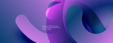 Soyut sıvı şekilleri, mor renkler, pürüzsüz gradyanlar. Arka planlar ve sunumlar için modern tasarım öğesi. Minimalist estetik.