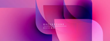 Soyut gradyanlar çakışıyor, dinamik görsel etki yaratıyor. Pembe, mor renkler kompozisyona hakim. Metin arkaplan tasarımı okur.