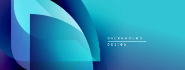 Soyut mavi eğimler akan şekiller yaratır. Modern tasarım teknoloji, yenilik, dinamik hareket öneriyor. Temiz estetik, basit kompozisyon.