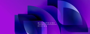 Soyut mor arkaplan akışkan şekiller, gradyanlar. Modern tasarım elementleri dinamik görsel deneyimler yaratır. Metin arkaplan tasarımı okur.