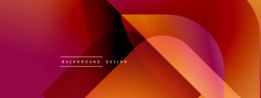 Soyut gradyan şekiller çakışıyor. Sıcak renkler baskın, modern arkaplan tasarımı yaratıyor. Metin arkaplan tasarımı okur.