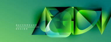 Soyut yeşil tasarım katmanlı şekiller, gradyanlar içerir. Modern kompozisyon akıcılık, dinamizm ve görsel ilgiyi çağrıştırıyor. Arkaplan teknoloji ve yenilik öneriyor.