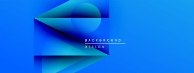 Soyut mavi tasarım katmanlı şekiller, gradyanlar içerir. Modern estetik, arka planlar ve sunumlar için uygun. Temiz, canlı kompozisyon.