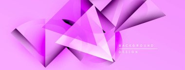 Soyut pembe tasarım geometrik şekiller, gradyanlar, dinamik bileşimler içerir. Çeşitli projeler için modern arkaplan.