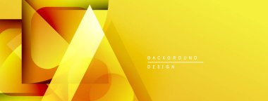 Soyut geometrik tasarım. Sarı, turuncu gradyanlar dinamik görsel efekt yaratır. Arkaplan ve sunumlar için modern biçim uygun.