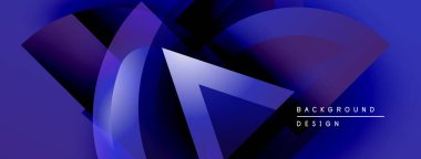 Soyut mavi tasarım dinamik eğriler ve şekiller içerir. Modern estetik, uygun arkaplan, dijital sanat sunumu.