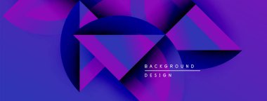 Soyut geometrik şekiller, canlı mor renkler, dinamik kompozisyon. Modern tasarım elementleri çarpıcı görsel etki yaratır.