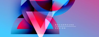 Soyut geometrik tasarım. Canlı renkler harmanlanarak, dinamik görsel efekt yaratır. Çeşitli projeler için modern arkaplan.