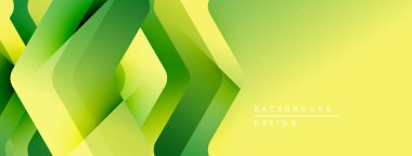 Soyut geometrik desen. Üst üste binen kareler dinamik değişim etkisi yaratır. Parlak sarı, yeşil renkler kompozisyona hakim. Modern tasarım ögesi.