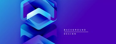 Soyut mavi katmanlar dinamik şekil yaratır. Renkler derinliği gösteriyor, modern tasarım elementleri mevcut. Minimalist estetik.