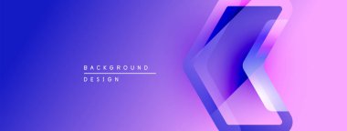 Soyut eğim arkaplanı. Mor, mavi renkler düzgün bir şekilde harmanlanır. Modern tasarım öğesi, şık şekil merkeze hakim. Minimalist estetik.