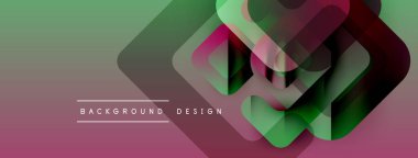 Soyut geometrik şekiller örtüşüyor, canlı renk eğimleri yaratıyor. Metin, arkaplan tasarımını katmanlı biçimlerin altında okur. Modern görsel kompozisyon.