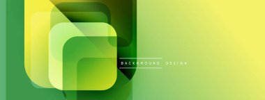 Soyut geometrik şekiller, canlı yeşil, sarı gradyanlar. Modern tasarım, pürüzsüz geçişler, temiz estetik. Minimalist kompozisyon, uygun pankart veya arkaplan.
