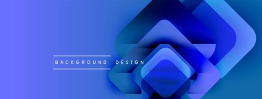 Soyut mavi katmanlar dinamik bileşim yaratır. Derece gölgeleri derinliği, modern estetiği gösteriyor. Metin arkaplan tasarımı okur.