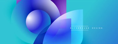 Soyut mavi mor şekiller örtüşüyor. Gradyan renkler dinamik görsel efekt yaratır. Arka planlar ve pankartlar için modern tasarım uygun.
