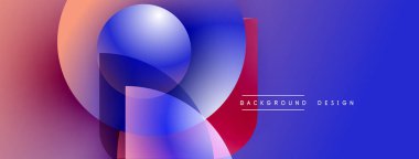 Soyut geometrik şekiller canlı renkleri harmanlarlar. Gradyan geçişler modern görsel etki yaratır. Asgari metin tamamlayıcıları tasarım elemanları.