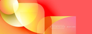 Soyut enerjik tasarım. Üst üste binen şekiller sıcak renk değişimleri yaratır. Modern estetik, arka planlar ve sunumlar için uygun..