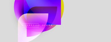 Soyut şekiller örtüşüyor, canlı renk değişimleri yaratıyor. Metin, kompozisyon içinde arkaplan tasarımı okur. Modern, minimalist estetik.