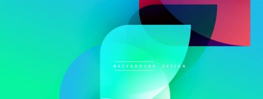 Soyut gradyanlar harmanlanarak, dinamik görsel efekt yaratır. Üst üste binen şekiller derinliği gösteriyor, modern estetiği. Metin arkaplan tasarımı okur.