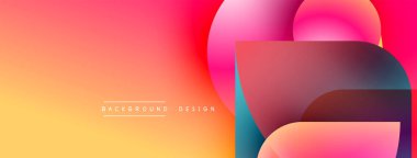 Soyut eğim arkaplanı. Canlı renkler harmanlanarak, dinamik görsel efekt yaratır. Sancaklar ve web siteleri için modern tasarım uygun.
