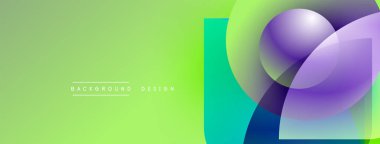 Soyut gradyanlar harmanlanarak, dinamik görsel efekt yaratır. Üst üste binen şekiller derinliği gösteriyor, modern estetiği. Metin arkaplan tasarımı okur.