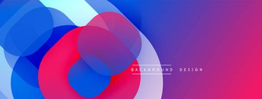 Soyut renkli çakışan daireler canlı bir gradyan arkaplan oluşturur. Modern tasarım elementleri akıcılık ve dinamizmi önerir.