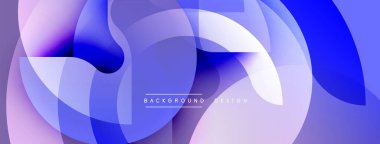 Soyut sıvı şekiller, mor, mavi renkler dinamik bir zemin oluşturur. Modern tasarım öğeleri akış, hareket, yenilik önerir.