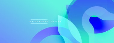 Soyut mavi eğimler akan şekiller yaratır. Modern tasarım elementleri hareket, derinlik ve görsel uyumu önerir. Minimalist estetik.