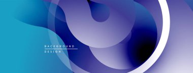 Soyut akışkan şekiller, canlı mavi mor gradyanlar. Modern tasarım ögesi, pürüzsüz geçişler, dinamik bileşim.