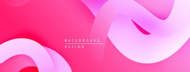 Soyut pembe arka plan. Pürüzsüz akışkan şekiller dinamik görsel doku oluşturur. Renkler modern estetik sunuyor.