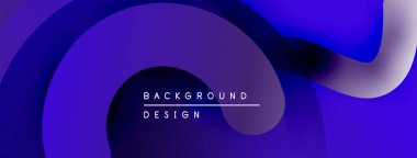 Soyut sıvı şekilleri örtüşür, dinamik mor gradyan arkaplan oluşturur. Metin, kompozisyon içerisindeki arkaplan tasarımını okur.