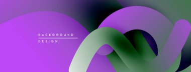 Soyut sıvı şekiller, mor renkler tasarımda baskın. Gradyan geçişler dinamik görsel efekt yaratır. Modern arkaplan dokusu.