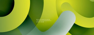 Soyut sıvı şekiller, canlı yeşil renkler, modern tasarım. Pürüzsüz gradyanlar dinamik görsel akış yaratır. Minimalist kompozisyon.