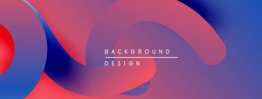 Soyut sıvı şekilleri harmanlanarak canlı mor, kırmızı ve mavi renkler yaratır. Metin, arkaplan tasarımını merkezden okur.