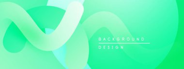 Soyut yeşil dalgalar akış arkaplanı yaratır. Yumuşak eğimler, modern tasarım elementleri görsel uyum sunar. Minimalist estetik.