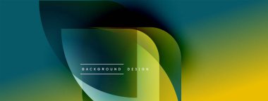 Soyut eğim arkaplanı. Sıvı şekiller, deniz mavisi, sarı ve koyu renkleri harmanlıyor. Dijital projeler için modern tasarım ögesi.