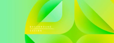 Soyut yeşil arkaplan. Sıvı şekiller üst üste binerek, dinamik görsel efekt yaratır. Modern tasarım elementleri pürüzsüz eğimler sunar.
