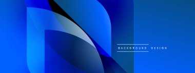 Soyut mavi tasarım katmanlı şekiller oluşturarak dinamik görsel efekt yaratır. Modern estetik, arka planlar ve sunumlar için uygun..