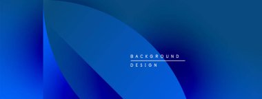 Soyut mavi arkaplan tasarımı. Düz kıvrımlar dinamik görsel efekt yaratır. Metin arka plan tasarımı okur. Basit, modern estetik..