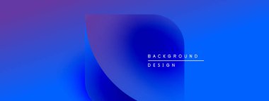 Soyut mavi eğimli arkaplan. Pürüzsüz şekiller modern görsel efektler yaratır. Metin arka plan tasarımı okur. Minimalist stil.