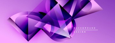 Soyut mor tasarım. Geometrik şekiller örtüşür, dinamik görsel efekt yaratır. Değişken tonlara sahip modern arkaplan.
