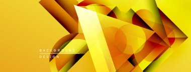 Soyut geometrik şekiller, canlı sarı renkler, dinamik kompozisyon. Modern tasarım elementleri enerjik görsel etki yaratır.