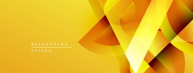 Parlak sarı, turuncu geometrik şekiller çakışıyor. Modern tasarım enerji, dinamizm ve sıcaklığı öneriyor. Sunumlar için mükemmel arkaplan.
