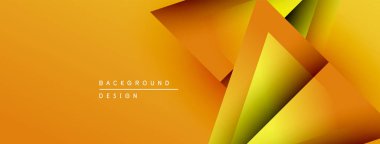 Soyut geometrik şekiller örtüşüyor, canlı turuncu ve sarı renkler yaratıyor. Arkaplan ve sunumlar için uygun modern tasarım.