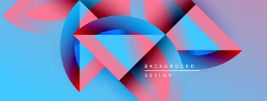 Soyut geometrik şekiller canlı mavileri, pembeleri, morları harmanlarlar. Modern tasarım, gradyan etkilere, dinamik bileşimlere sahiptir. Arkaplan metni arkaplan tasarımı okur.