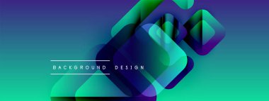 Soyut eğim arkaplanı. Üst üste binen şekiller dinamik görsel efekt yaratır. Modern tasarım elementleri, canlı renkler.