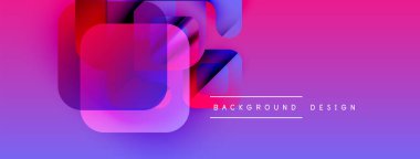 Soyut gradyan katmanlar dinamik görsel efekt yaratır. Modern tasarım elementleri yenilik, teknoloji, canlılık öneriyor.