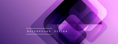 Soyut mor arkaplan. Geometrik şekiller modern tasarımı oluşturur. Metin arka plan tasarımı okur. Gradyan renkler.