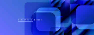 Soyut mavi katmanlar modern tasarım yaratır. Geometrik şekiller örtüşür, dinamik bileşim oluşturur. Pürüzsüz gradyanlar görsel cazibeyi artırır.