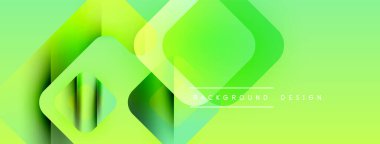 Soyut geometrik şekiller örtüşür, canlı yeşil gradyan etkisi yaratır. Arkaplan ve sunumlar için uygun modern tasarım.